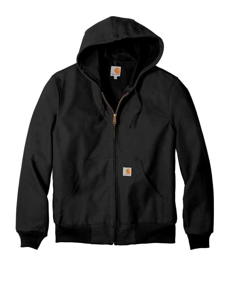 Carhartt Duck Active Jacket J131 ブラック Carhartt Men's J131 Thermal Lined Hooded Duck Active Jacket