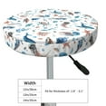 thumbnail image 4 of Bingfone Undersea Animals Padded Round Bar Stool Cover Cushion with Elastic Fabric Round Chair Seat - Undersea Animals, 4 of 7