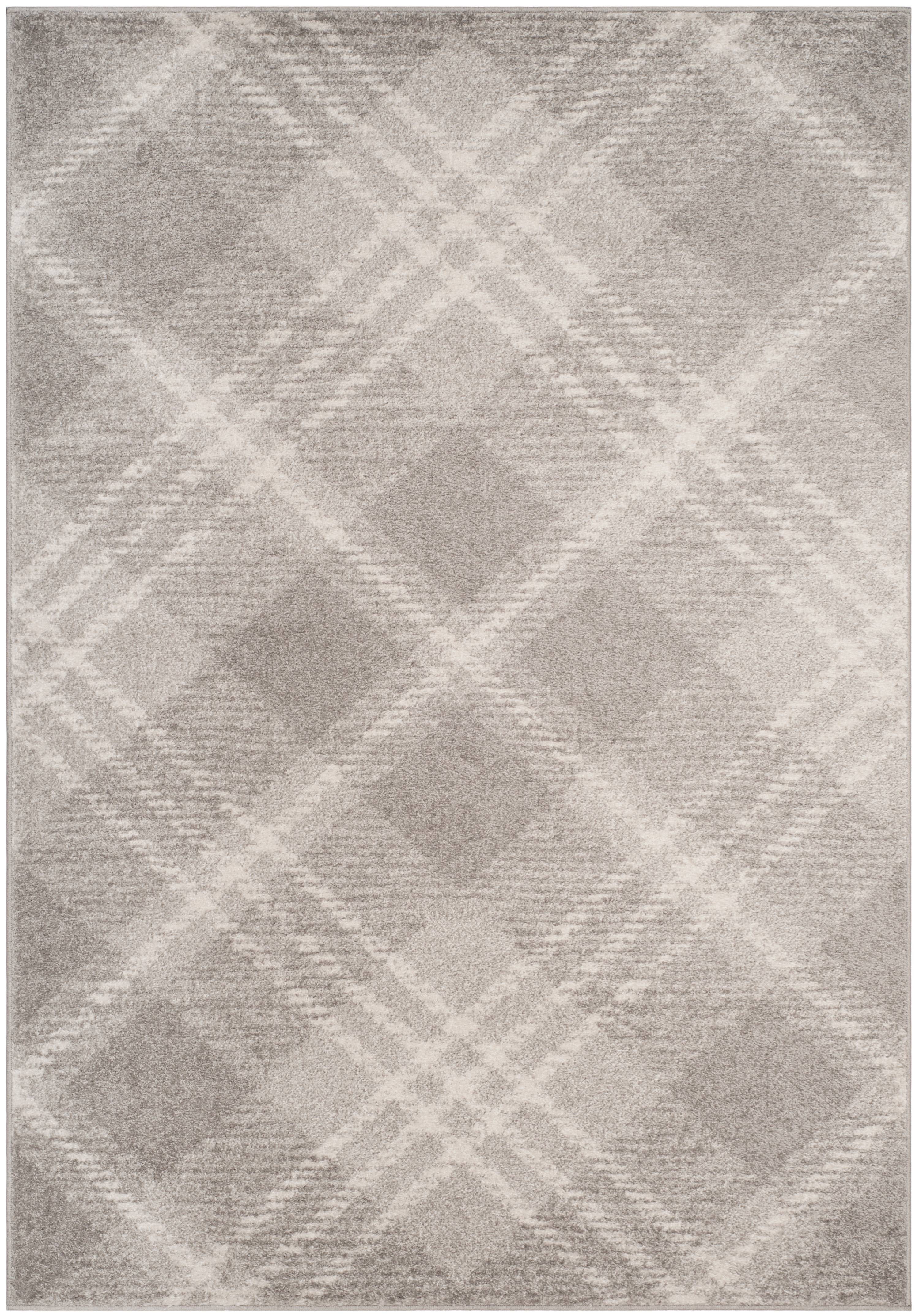 SAFAVIEH Adirondack Fidan Geometric Area Rug, Light Grey/Ivory, 6' x 9'