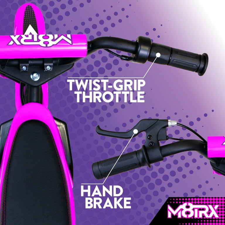 mashaページ M8TRX Pink 24V Electric Dirt Bike, Ride on Toy Motorcycle