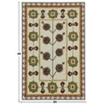 thumbnail image 3 of Casavani Block Printed Cotton Rug Brown Square Area Carpets Outdoor Patio Rug 7x7 feet, 3 of 5