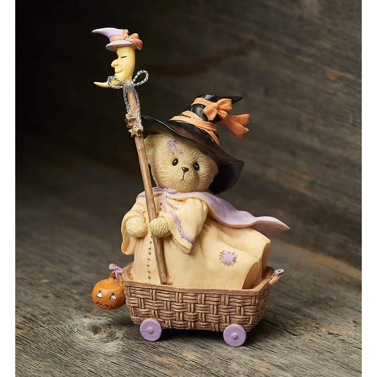Roman Cherished Teddies, Diana in Wheel Basket Halloween