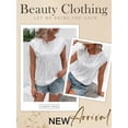 thumbnail image 6 of NFTOEIULA Women Glamour Glitz Sequin Embellished Short Sleeve Chic Party Top, 6 of 7