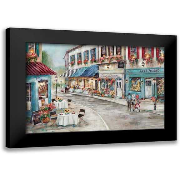 Manning, Ruane 14x11 Black Modern Framed Museum Art Print Titled - Quaint Cafe