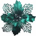 thumbnail image 1 of Vacaciones de Navidad Poinsettia Flowers Artificial Glitter Poinsettia Flores de boda Decoración Adornos para árboles de Navidad, 1 of 4