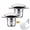 Chrome Plated, variant on Bathroom Sink Drain Stopper with Hair Catcher ,Chrome Universal 2-in-1 Pop up Brass Sink Stopper Plug Strainer ,Fits 1-1/8" to 1-1/2" Drain Holes ,2 pack