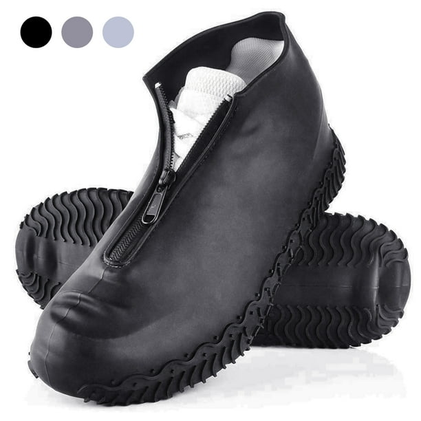 Nosii 1 Paire de Couvre-Chaussures Imperméables Réutilisables Pliables en  Silicone Antidérapant Couvre-Chaussures avec Fermeture à Glissière  Extérieure 