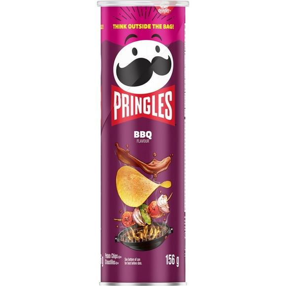 Pringles BBQ Flavour Potato Chips 156 G, 156g