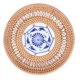 thumbnail image 1 of Posavasos de porcelana azul y blanco, soporte redondo para tazas de porcelana blanca y azul de ratán tejido para tazas de albahaca, tazas de ratán de 13cm/5,1 pulgadas, 1 of 12