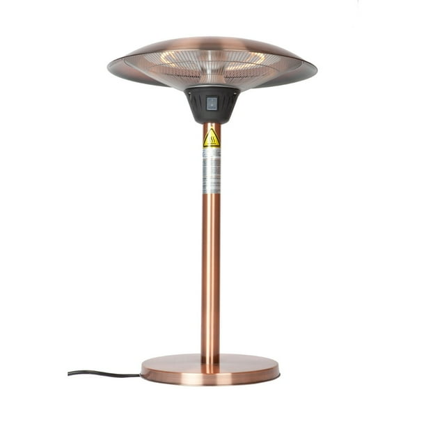 Cimarron Brushed Copper Colored Table Top Halogen Patio Heater