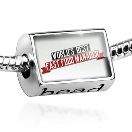 Bead Worlds Best Fast Food Manager Charm Fits All European (Best Food For Ferrets Chart)