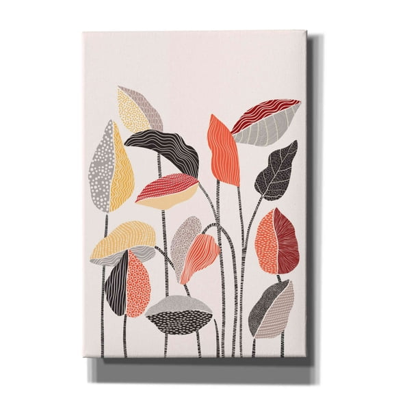 Epic Graffiti 'Happy Leaves A' by Ioana Horvat, Giclee Canvas Wall Art, 18"x26"
