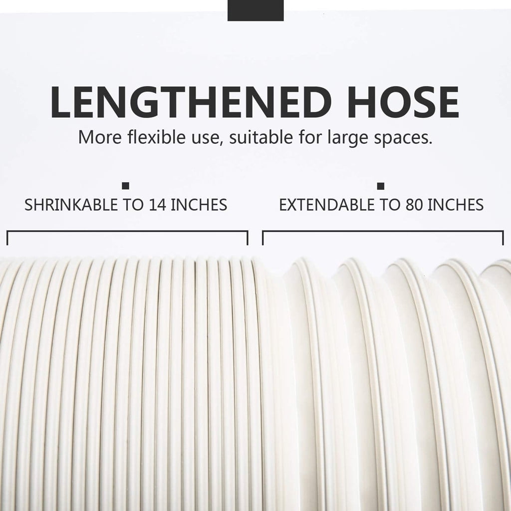 Dezsed Portable Air Conditioner Universal Exhaust Hose Universal Portable Air Conditioner Hose 5.9 Inch Diameter with Clockwise Thread White A