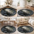 thumbnail image 4 of Round Rugs 3Ft, 3D Cracked Ground Round Area Rug Washable Indoor Throw Carpet, Path Modern White Stone Surface Small Non Slip Circle Rug for Bedroom Living Room Home Decor Aesthetic, 4 of 8