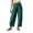 Green, variant on Women Pants Fashion Wide-Leg Solid Long Breathable Lounge High Waisted Pants Comfy Cotton Linen Fabric Skin-Friendly Wide-Leg Women Trousers with Pockets