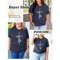 thumbnail image 7 of XCHQRTI Faith 4th of July Shirt Plus Size Women Graphic Tees Summer Short Sleeve Tops, 7 of 7