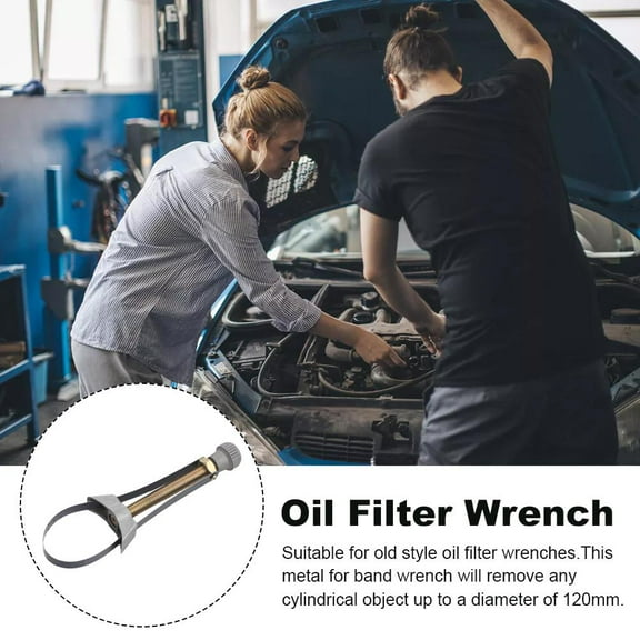 QHUDLV Adjustable Oil Filter Wrench Tool,60mm to 120mm Diameter, Heavy Duty for Automotive