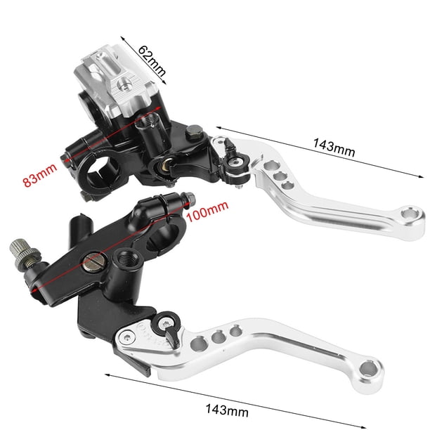 Kit De Palancas De Cilindro Maestro De Embrague De Freno De Motocicleta Universal Con Base De Espejo Retrovisor Para Manillar De 7/8 Pulgadas