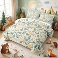 thumbnail image 3 of Erosebridal Chicken Twin Quilt Set for Boys Girls, Muted Leaves Twin Coverlet Set, 2pcs 1 Bedspread and 1 Pillowcase, 3 of 7
