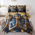 thumbnail image 1 of Erosebridal Ensembles de Literie Pharaon Égyptien Taille Simple, Ensemble de Lit Symbole Tribal, Réversible 7 Pcs, 1 of 5