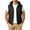 Black, variant on Turilly Plus Size Men's Puffer Vest Hooded Sleeveless Zip Up Quilted Warm Outerwear for Fall Winter Outdoor