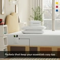 thumbnail image 3 of Color Sense 4-Piece Brushed Percale Cotton Blend Fitted Set - Cool & Crisp, Wrinkle Resistant - Twin XL Bright White, 3 of 9