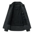 thumbnail image 3 of Levmjia Men's Black Work Jacket Solid Color Zip Front Coat Polyester Twill Utility Jacket with Multiple Pockets Casual Outerwear Sizes M-4XL, 3 of 4