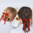 thumbnail image 2 of Hearth & Gear 2 Pcs Pinces à Cheveux pour Femmes avec Ruban à Franges Nœud Papillon Pinces à Cheveux pour Femmes avec Longue Queue Pinces à Cheveux Solides Accessoires pour Cheveux Longs Barrettes Pinces à Cheveux avec Nœud Barrettes à Cheveux Roses, 2 of 6