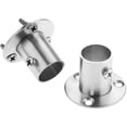 thumbnail image 2 of 2 Pcs Support de Tube Rond en Acier Inoxydable, Ensemble de Bride de Tringle, Support de Tringle de Garde-Robe, Support de Tringle à Vêtements, Support d'Extrémité de Tringle avec Vis, 2 of 8