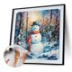 thumbnail image 5 of Kit Pintura Por Números Sobre Lienzo Arte Al Óleo Artesanal Imagen Muñeco Nieve Del 40x40cm, 5 of 9