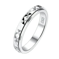 Suplight 925 Sterling Silver Band Rings 3.5mm High Polished Wedding Engagement Bands for Women Men