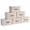Beige-Large - 6 Pack, variant on 3 Pack Collapsible Storage Bins With Lid Foldable Linen Fabric Shelf Basket Closet Organizer And Large Box For Clothes Leather Handles 16.5 X 11.8 7.5 Black