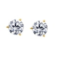 thumbnail image 3 of AoneJewelry0.50 CaratsW Round White Diamond Martini Stud Earrings for Women In 14K Yellow Gold Prong-Setting, 3 of 4