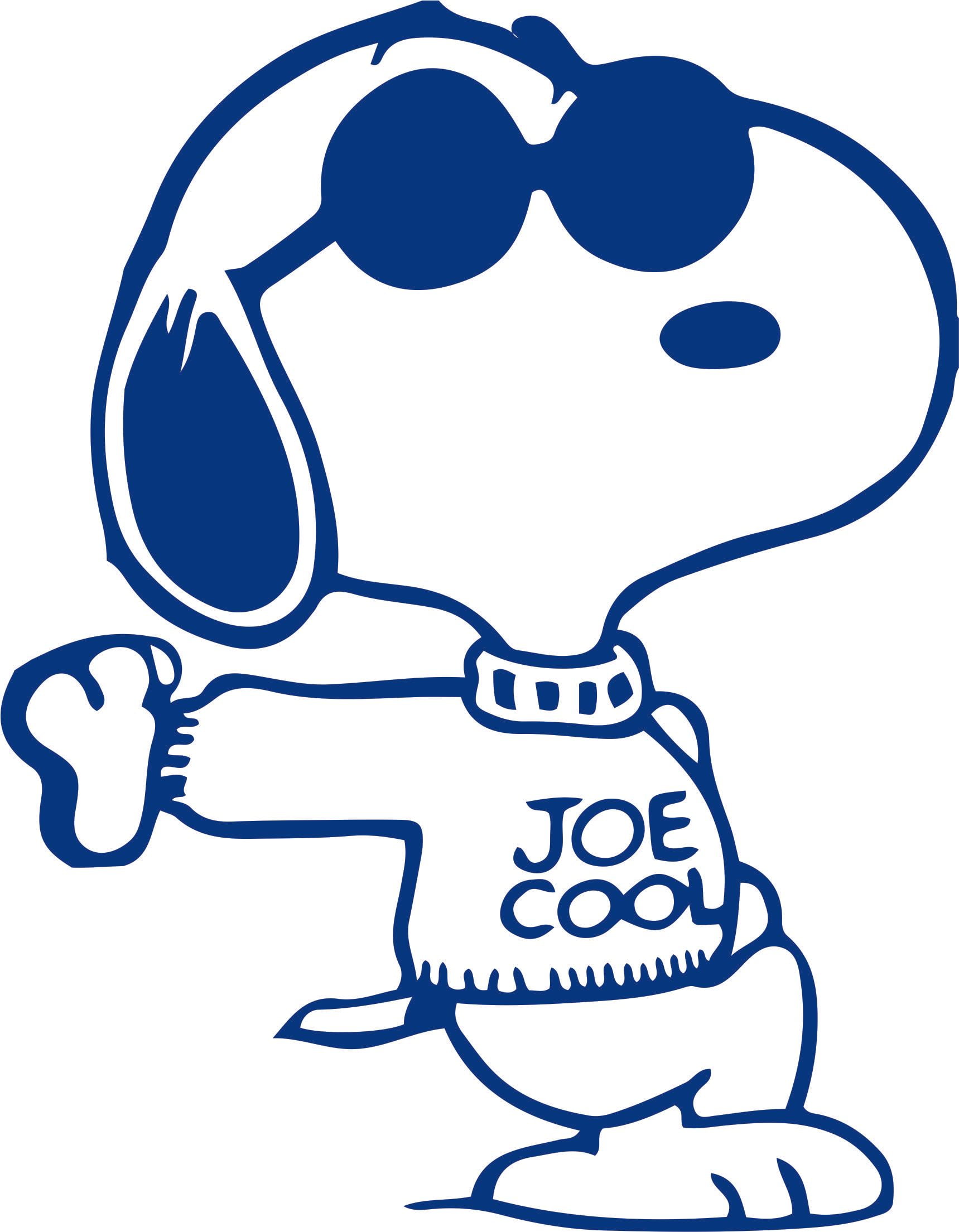 Snoopy Cartoon Cool Boy Shades Customized Wall Decal Custom Vinyl Wall Art Personalized Name