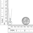 thumbnail image 3 of Gem Stone King 1.12 Cttw White Simulated Opal and Sky Blue Aquamarine Pendant Necklace for Women | 925 Sterling Silver | Gemstone October Birthstone | Round Cabochon 6MM and 4MM, 3 of 3