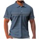 thumbnail image 1 of Men's Golf Shirt Casual Sports V Neck Ribbed Collar Short Sleeve Fashion Casual Solid Color Plain Spring & Summer Regular Fit L, 1 of 4