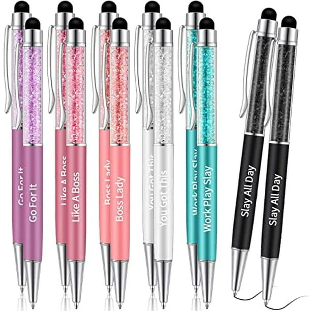 12 Pieces Christian Ballpoint Pens Snarky Office Pen Funny Ballpoint Pen Crystal Pens Vibrant Inspirational Pen Quotes Pen Screen Touch Stylus Pen for Colleague Co-Worker, Black Ink(Working Style) 12 Pieces Christian Ballpoint Pens Snarky Office Pen Funny Ballpoint Pen Crystal Pens Vibrant Inspirational Pen Quotes Pen Screen Touch Stylus Pen for Colleague Co-Worker, Black Ink(Working Style)