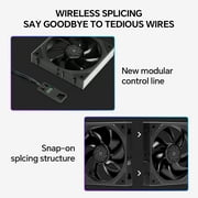 Thermalright TL-M12Q 120mm PC Case Fans, 2000RPM | PWM Connector | Noise Level of ≤ 28.2 db(A) | with ARGB Mirror Light on Both Sides