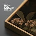 thumbnail image 5 of Large Framed Canvas Print Vintage Wildflower Print with Greenery on a Black Background Wall Art Decorative Ready to Hang Painting for Living room Bedroom - 60"x20" Natural Frame, 5 of 7
