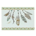 thumbnail image 1 of Hippie Cutting Board, Graphic of Eastern Old Hippie Mysticism Image Print, Decorative Tempered Glass Cutting and Serving Board, Large Size, Brown and Mint, by Ambesonne, 1 of 1