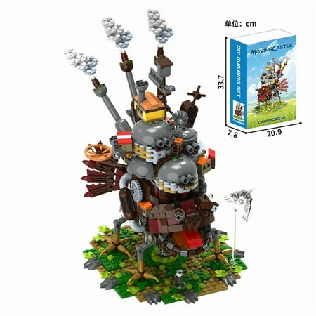 Movinged House Castle Blocks Toys Animated Monster Architecture Building Kit Howled Home Model Collection Gifts for Fans Kids
