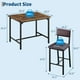 thumbnail image 2 of QinaQin Juego de comedor alto para 2 personas con 2 bancos tapizados, reposapiés y protector de esquinas, set de 3 piezas para departamento o cocina, 2 of 8