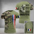 thumbnail image 1 of t-shirt à Imprimé Drapeau Français 3d, Procédé flexible, Style de Rue, Manches Courtes, Haut pour Homme, 1 of 5