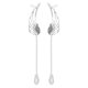 thumbnail image 2 of HomeKingdee Angel Wing Crystal Drop Dangle Ear Clip Cuff - Silver-Plated Alloy Rhinestone Earrings for Women Fashion Jewelry Gift, 2 of 8