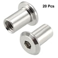thumbnail image 2 of Unique Bargains M6x12mm Rivet Hex Socket Head Insert Nut Screw Post Nickel Plated 20pcs, 2 of 5