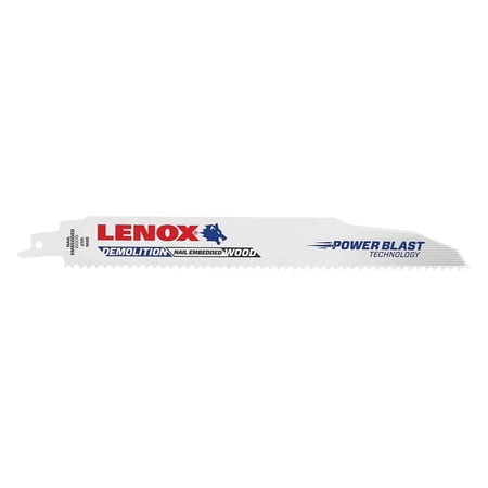 UPC: 0082472205237 | Lenox Demolition 9 in. Bi-Metal Reciprocating Saw Blade 6 TPI 25 pk