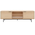 thumbnail image 3 of Nexera Hamilton Tv Stand with 2 Storage Cabinets Fits Tv's up to 70", Natural Blonde Oak, 3 of 8