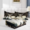 thumbnail image 5 of 3pcs Deer Camouflage Comforter Set, Elk Forest Bedding Set for Bedroom or Guest Room Decor, All Seasons Quilt Machine Washable Duvet with 2 Pillowcases, 5 of 7