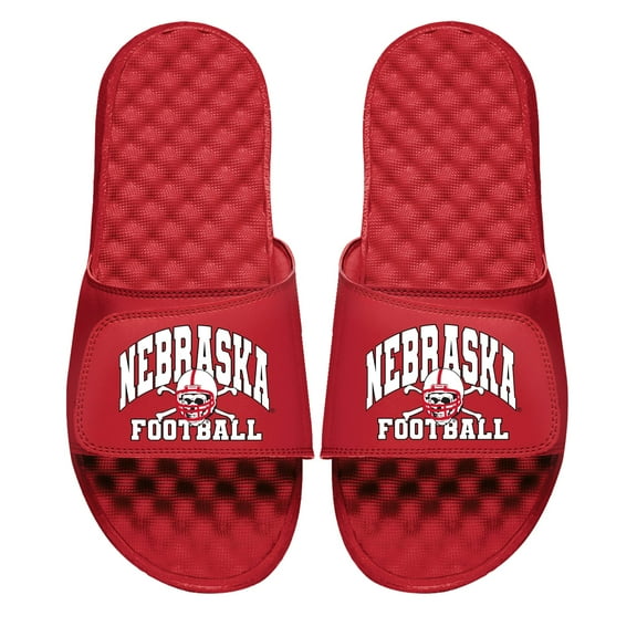 Unisex ISlide Scarlet Nebraska Huskers Football Varsity Slide Sandals