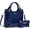 Blue, variant on Fashion Glossy Leopard Print Tote for Women with Purse Leather Handbags for Women with Zipper